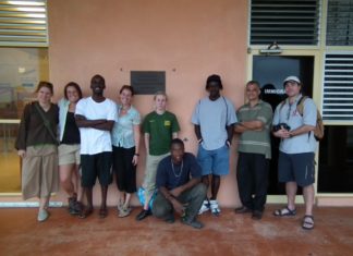 MONTSERRAT’S MOUNTAIN CHICKENS RETURN The team await mountain chickens and Javier