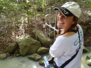 Tracking frogs early in the morning