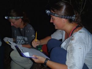 Locational data Taking information on the location of the frog