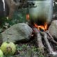 Bread fruit and ghoat stew in the fire – © Jenny Lyman