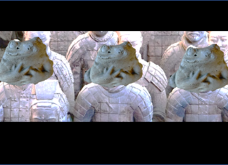 Terracotta (or Concrete) Frog Warriors